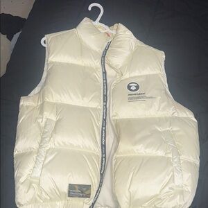 Aape Now Cream Puffer Vest